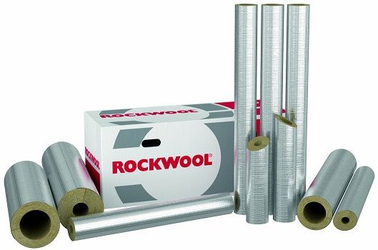 ROCKWOOL 800 Cauruļu Izolācijas Čaulas Ar Alumīnija Folliju | Bazaars.lv