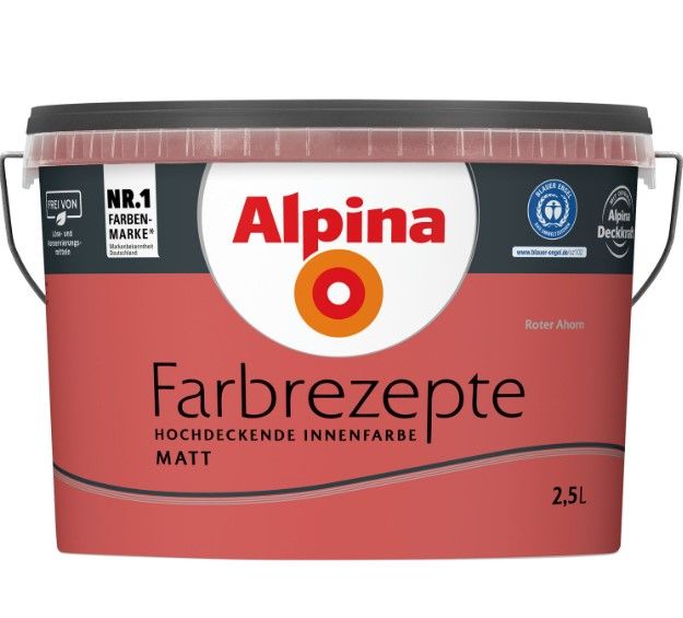 Alpina Farbrezepte Roter Ahorn Krāsa Sienām Matēta Sarkana