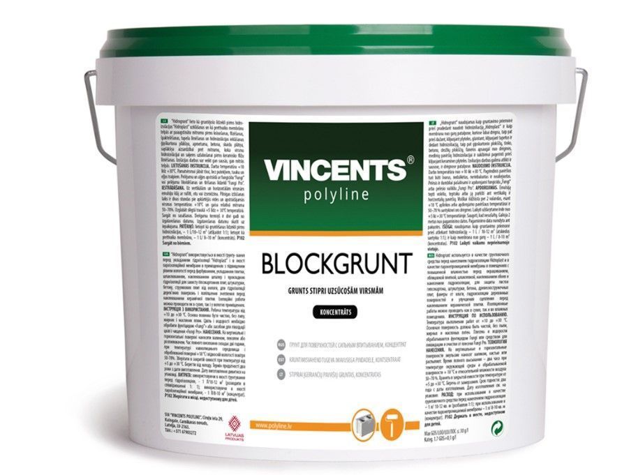 VINCENTS POLYLINE Blockgrunt Grunts Stipri Uzsūcošām Virsmām | Bazaars.lv