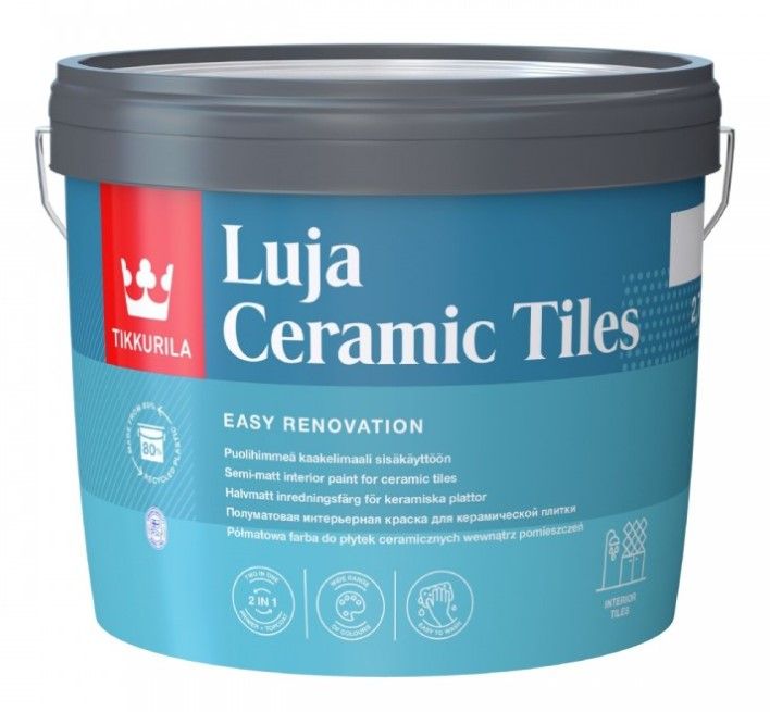 Tikkurila Luja Ceramic Tiles Krāsa Keramiskajām Flīzēm