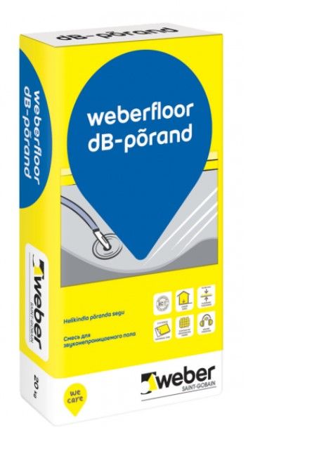 WEBER Floor DB-PÕRAND Pašizlīdzinošais Līdzinātājs Ar Šķiedrām Peldošajām Un Apsildāmajām Grīdām | Bazaars.lv