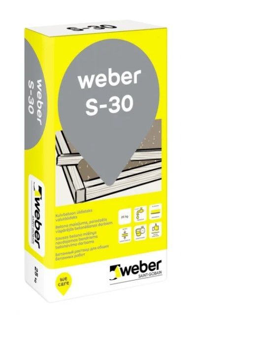 WEBER S-30 Rupjais, Ātri Cietējošais Betons