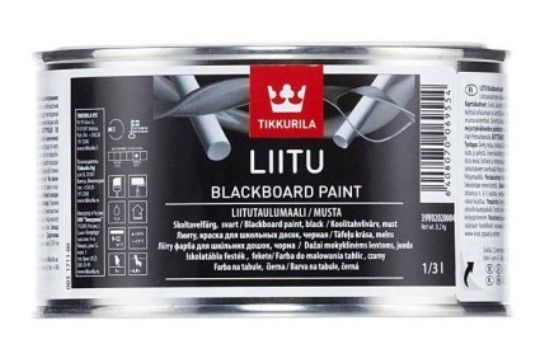 Tikkurila Liitu Krāsa Tāfeļu Krāsa Matēta, Melna| Bazaars.lv