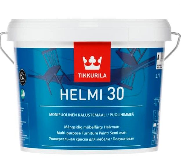 Tikkurila Helmi 30 Krāsa Mēbelēm Pusmatēta 