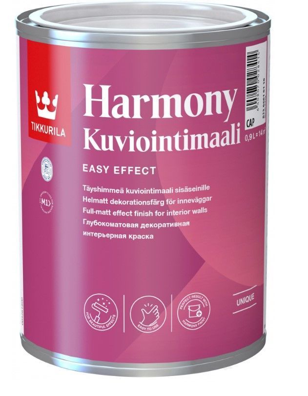 Tikkurila Harmony Kuviointimaali Krāsa Sienām Pilnīgi Matēta