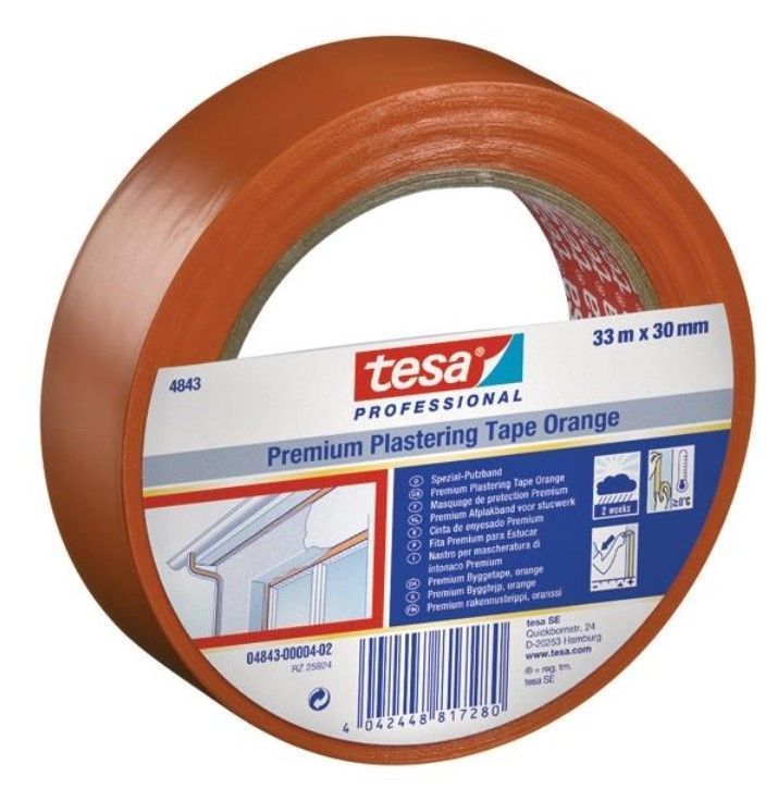 TESA Premium Ārdarbu Līmlente PVC, Oranža