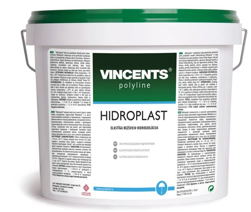 VINCENTS POLYLINE Hidroplast Elastīgā Vienkomponentu Hidroizolācija | Bazaars.lv