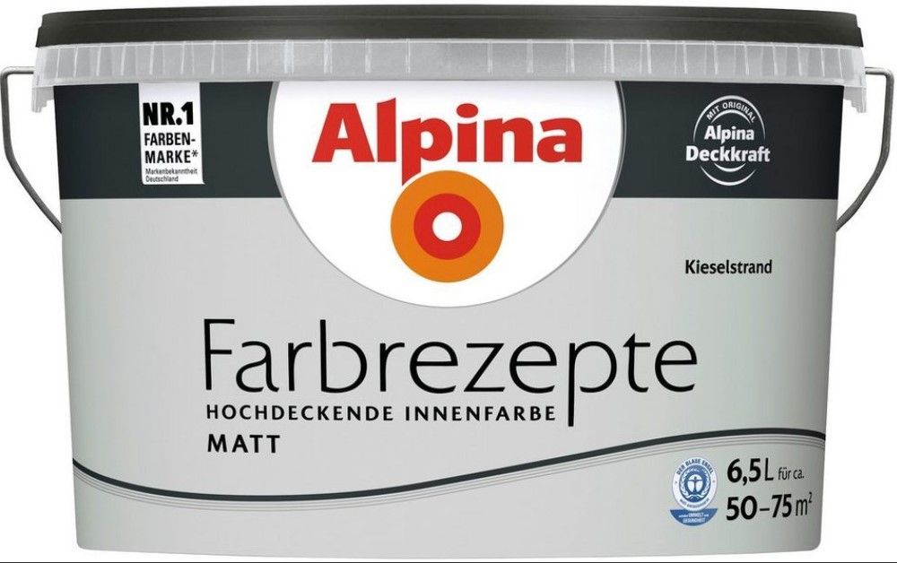 Alpina Farbrezepte Kieselstrand Krāsa Sienām Akmens pelēka