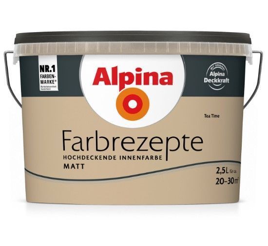 Alpina Farbrezepte Tea Time Krāsa Sienām Matēta Tējas brūna
