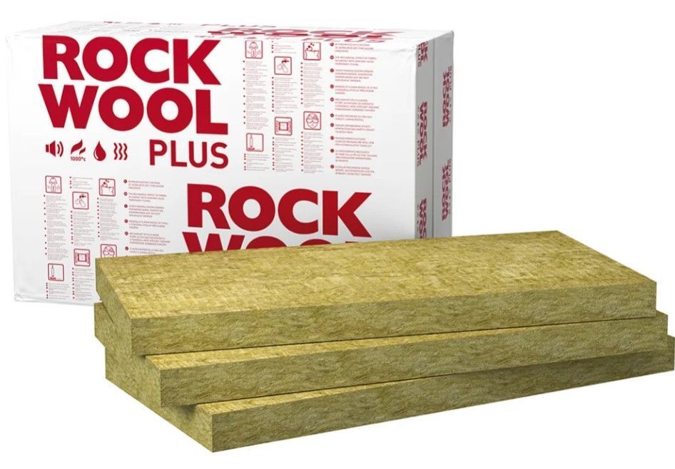 ROCKWOOL Rockmin Plus Akmens Vate Plāksnēs 610mm