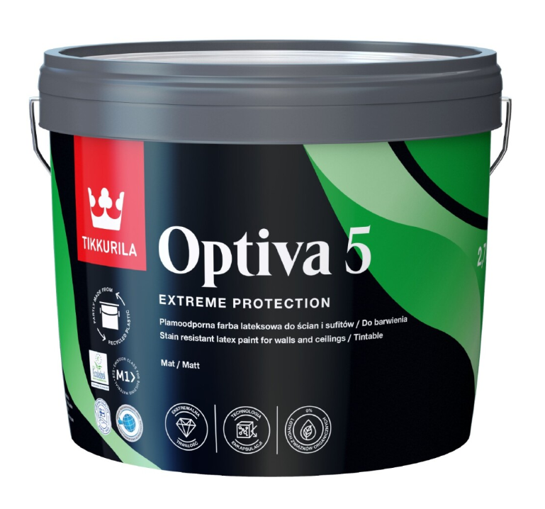 Tikkurila Optiva 5 Krāsa Sienām Matēta