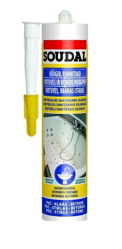 SOUDAL Neutral Neitrāli Sanitārais Hermētiķis