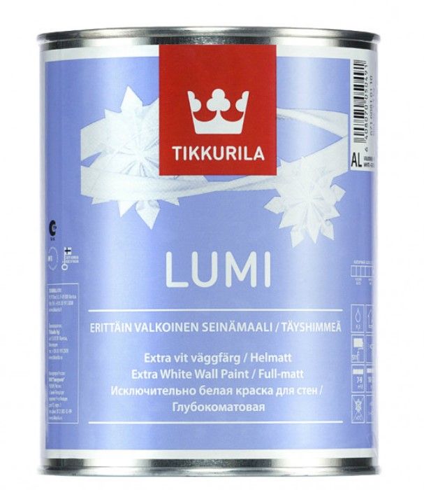 Tikkurila Lumi Extra Pilnīgi Balta Akrilāta Sienu Krāsa
