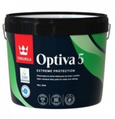 Tikkurila Optiva 5 Krāsa Sienām Matēta