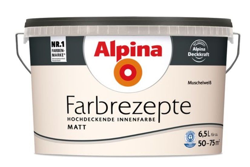Alpina Farbrezepte Muschelweiß Krāsa Sienām Matēta