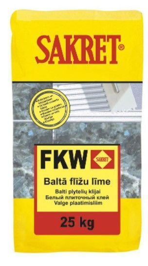 SAKRET FKW Elastīgā Flīžu Līme Extra Balta C2TE | Bazaars.lv