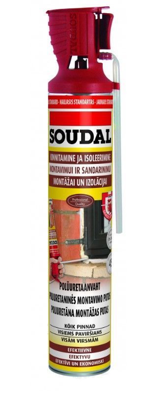 SOUDAL Soudafoam GeniusGun Montāžas Putas Ar GeniusGun Aplikatoru, Dzeltenas
