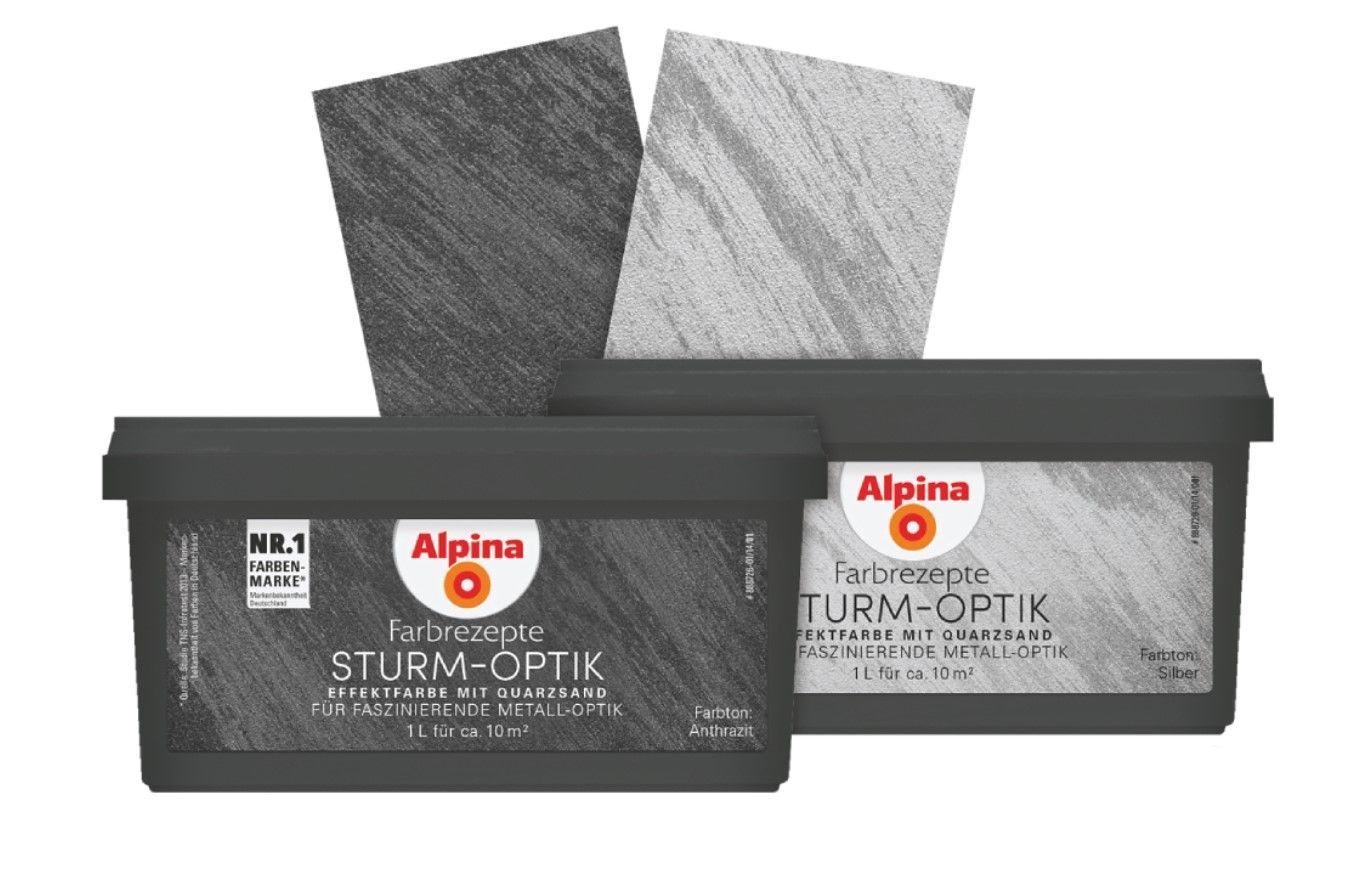 Alpina Farbrezepte Sturm-Optik Efektkrāsa Metāliski Vizuļojošam Efektam