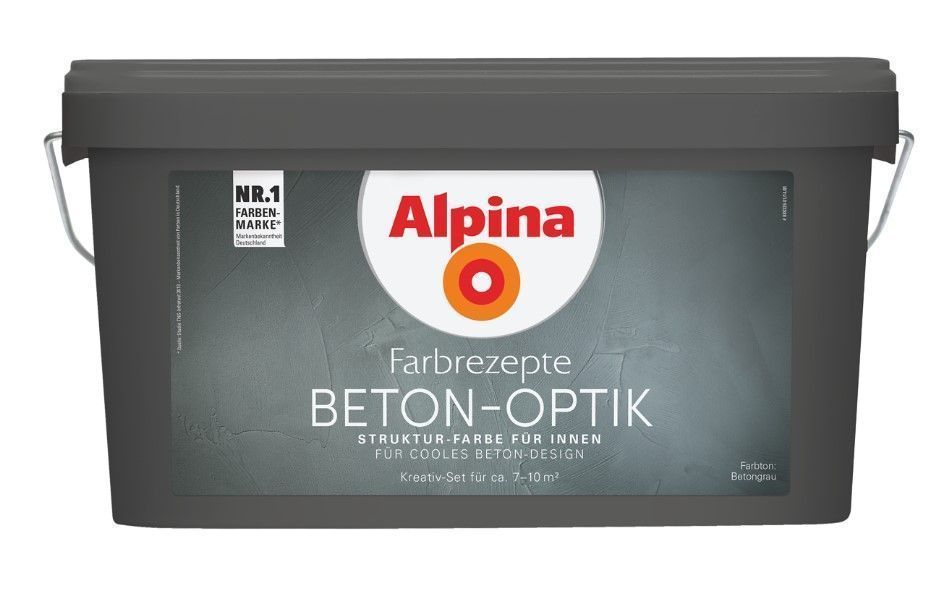 Alpina Farbrezepte Beton-Optik Betona Optikas Veidošanai