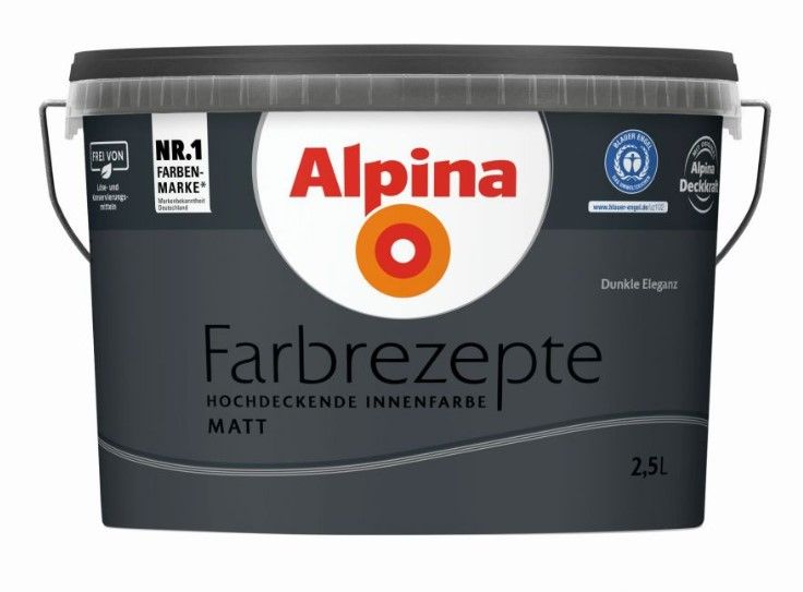 Alpina Farbrezepte Dunkle Eleganz Krāsa Sienām Tumši Pelēka