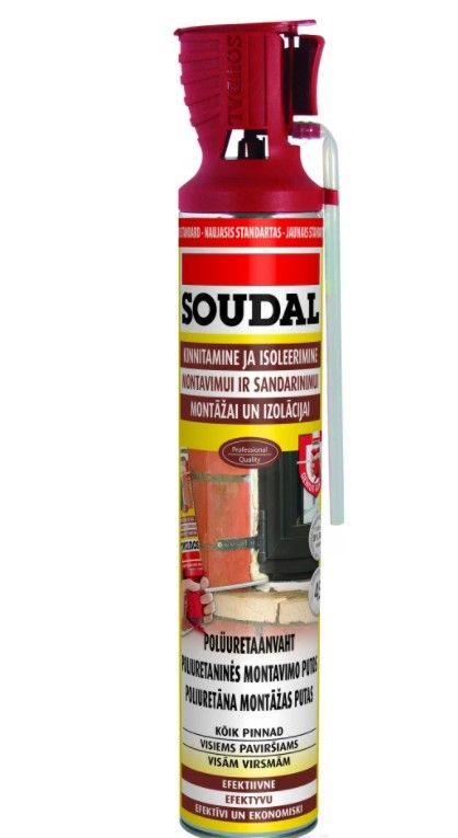 SOUDAL Soudafoam GeniusGun Montāžas Putas Ar Aplikatoru 750ml