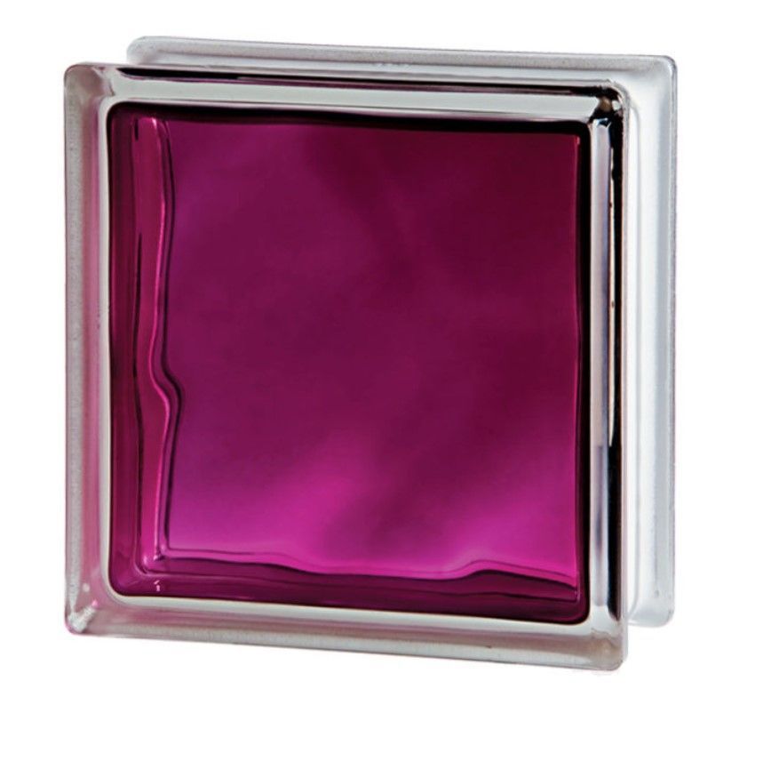 SEVES Basic Brilly Ruby Wave Stikla Bloks, Rubīna, 190x190x80mm | Bazaars.lv