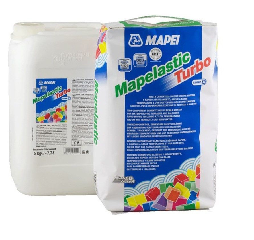 MAPEI Mapelastic Turbo Divkomponentu Hidroizolācija | Bazaars.lv