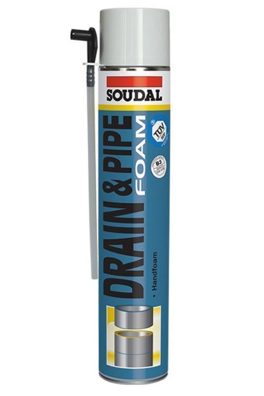 SOUDAL Drain & Pipe Montāžās Putas Kanalizācijām (Dzeltenas)