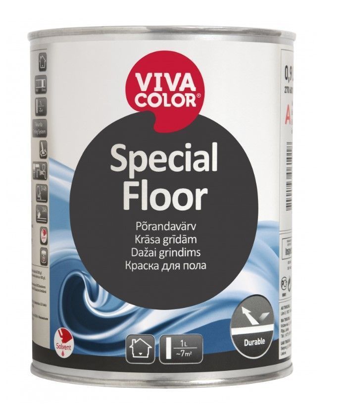 VIVACOLOR Special Floor Grīdas Krāsa Spīdīga | Bazaars.lv