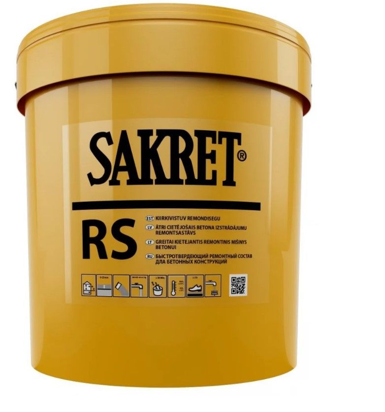 SAKRET RS Ātri Cietējošs Betona Izstrādājumu Remontsastāvs