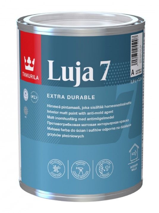 TIKKURILA Luja 7 Krāsa Sienām Un Griestiem Matēta A Bāze