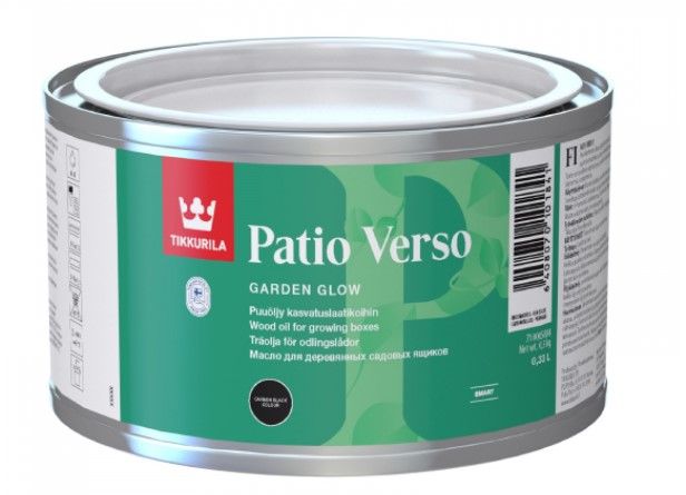 TIKKURILA Patio Verso Ūdens Bāzes Eļļa Koksnei, Melna | Bazaars.lv