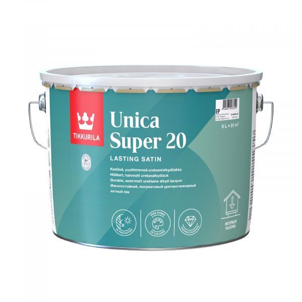 TIKKURILA Unica Super 20 (pusmatēta EP) laka Iekšdarbiem Un Ārdarbiem | Bazaars.lv