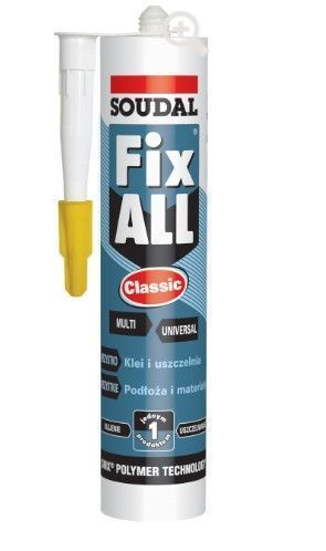 SOUDAL FIX ALL Classic Līme - Hermētiķis, Balts | Bazaars.lv