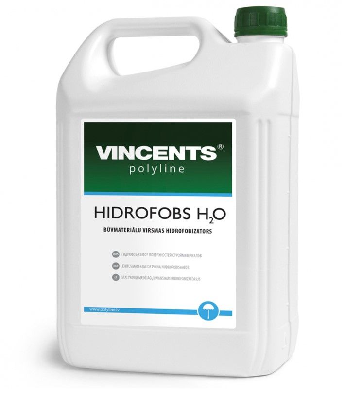 VINCENTS POLYLINE Hidrofobs H₂O Būvmateriālu Virsmas Hidrofobizātors