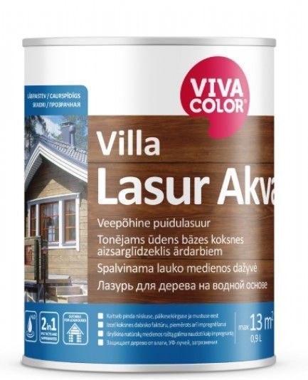 VIVACOLOR Villa Lasur Akva Koksnes Aizsargpārklājums Ārdarbiem | Bazaars.lv